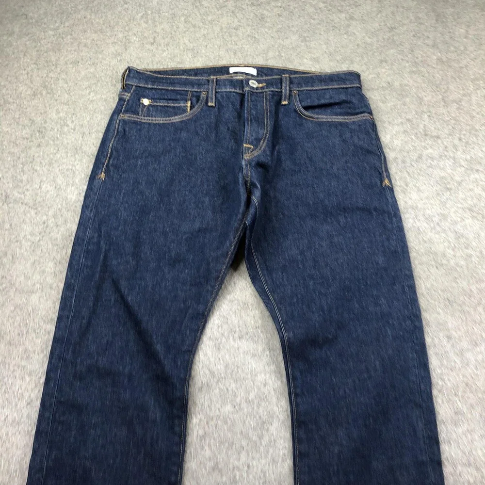 Ace Rivington Jeans Mens 33x30 Blue Dark Wash Slim Taper Denim Pants Casual